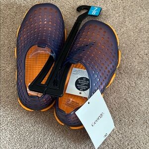 George Vibrant Purple and Orange Slip-Ons